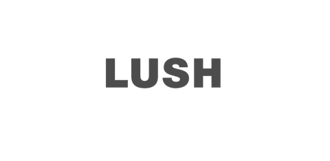 Lush logo, one of the brands that use Triplacement to produce their print on demand products.